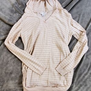 Motherhood Maternity White and Gold Top